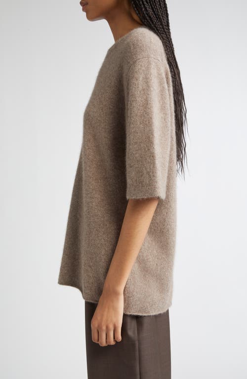 Loulou De Saison Raven Mercerized Wool & Yak Hair Blend Sweater In Brown