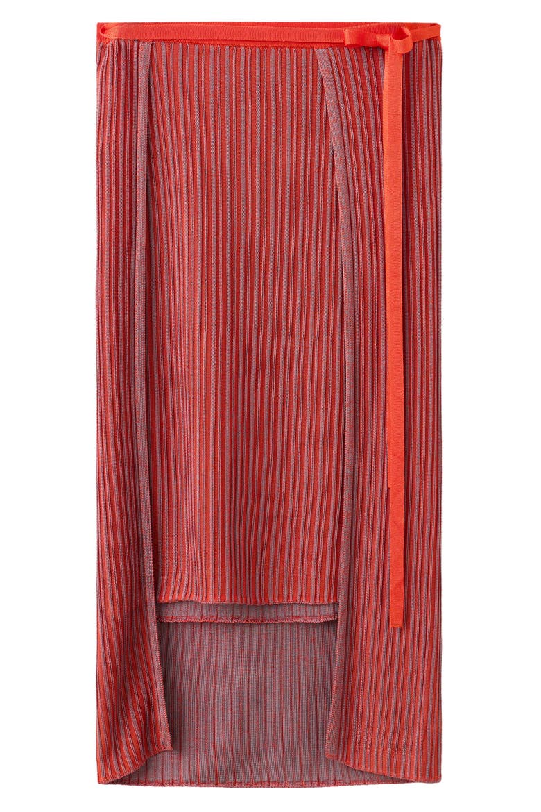 Ribbed Overlay Midi Skirt, Main, color, RED