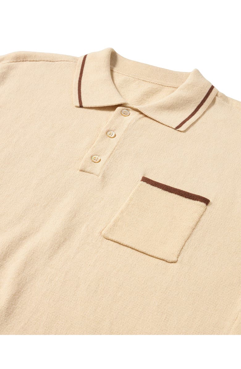 Fortela Herrison Cotton Short Sleeve Polo, Alternate, color, Camel