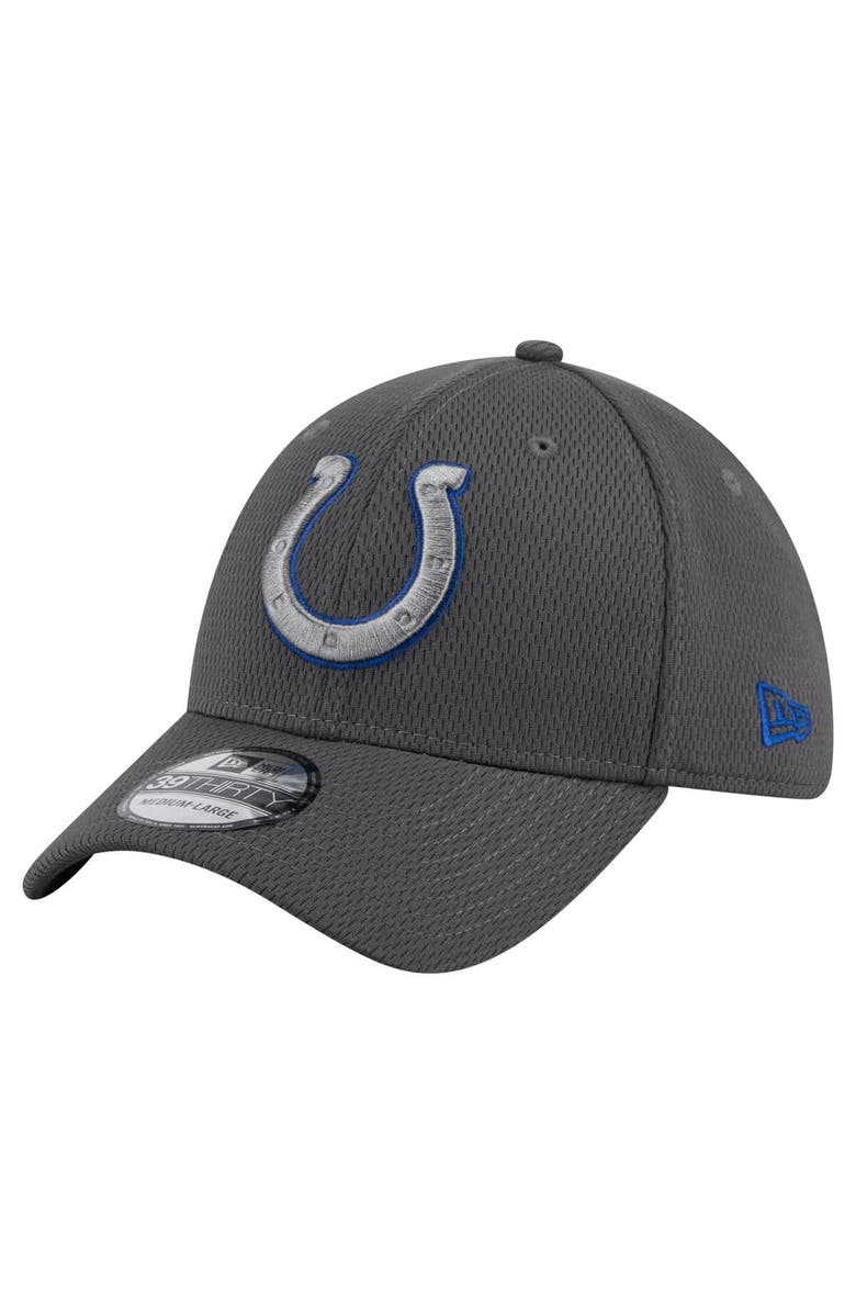 New Era Men's New Era Graphite Indianapolis Colts  Main 39THIRTY Flex Hat, Alternate, color, 