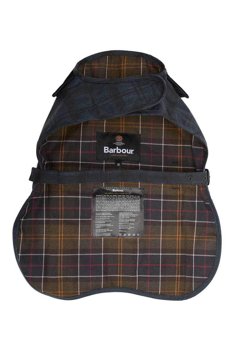 Ambleside Wax Dog Coat, Alternate, color, NAVY TARTAN