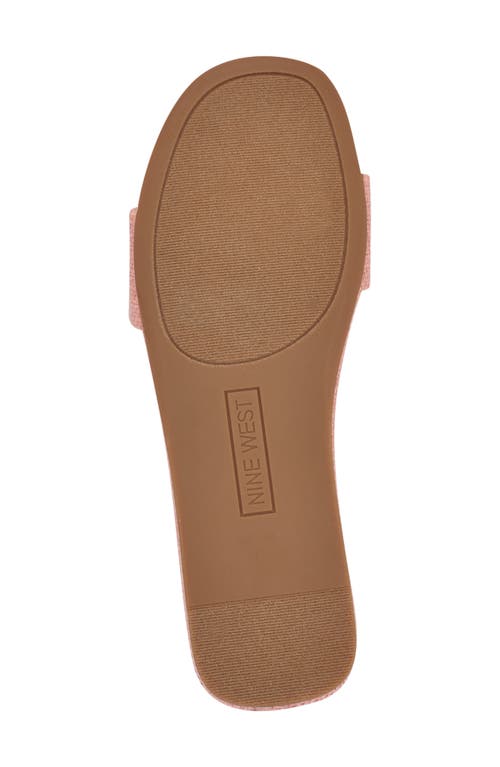 Nine West Lolipop Slide Sandal In Light Pink