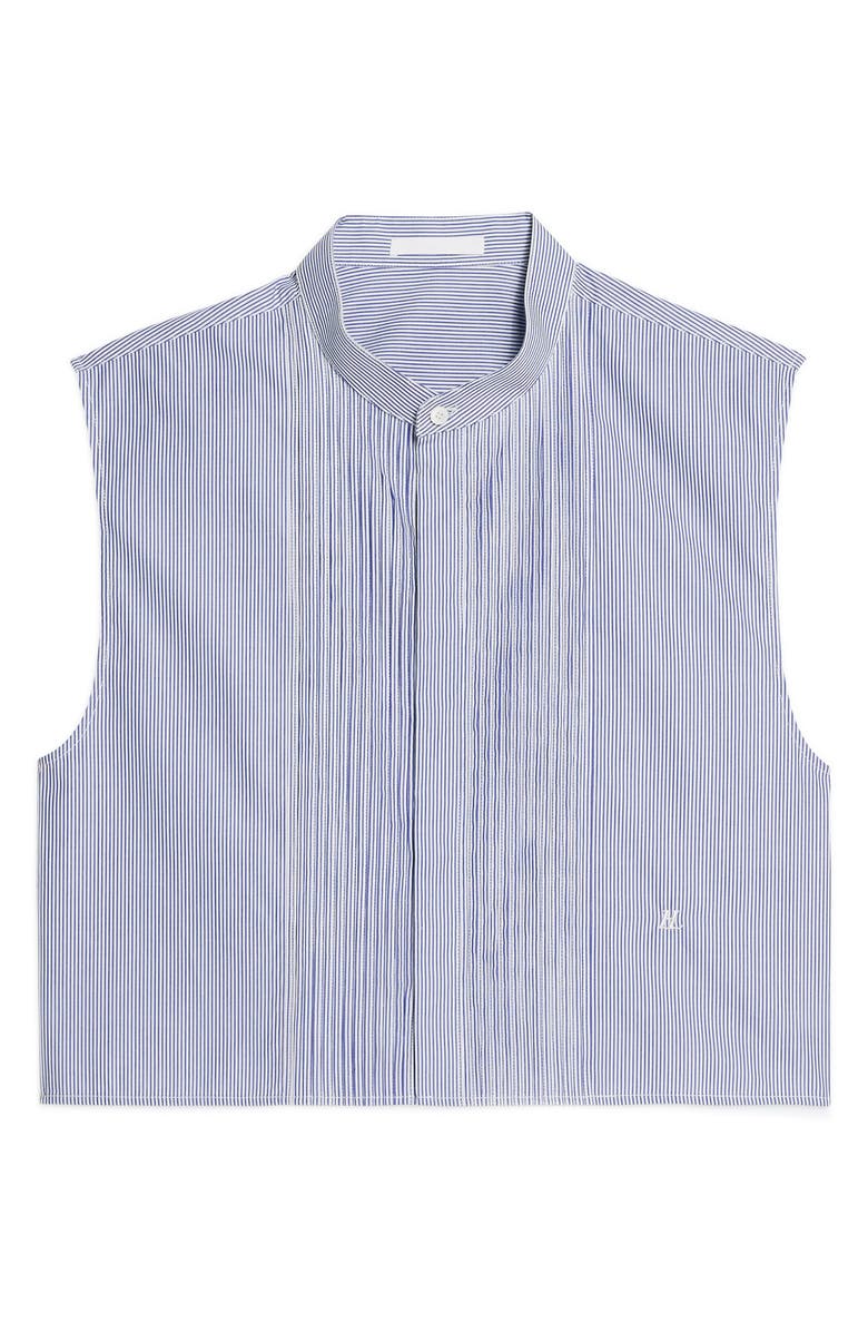 Helmut Lang Stripe Sleeveless Tuxedo Shirt, Alternate, color, 