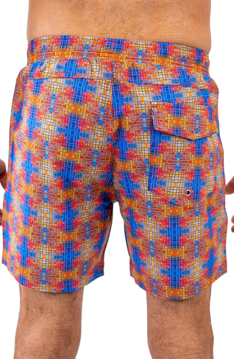 Maceoo Swim Lion Minisquare37 Orange Swim Trunks, Alternate, color, Orange