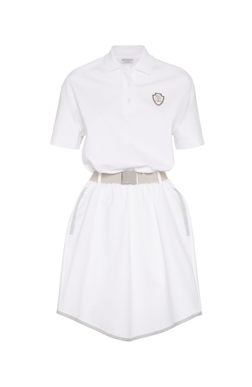 Brunello Cucinelli Couture Interlock Mini Dress In White