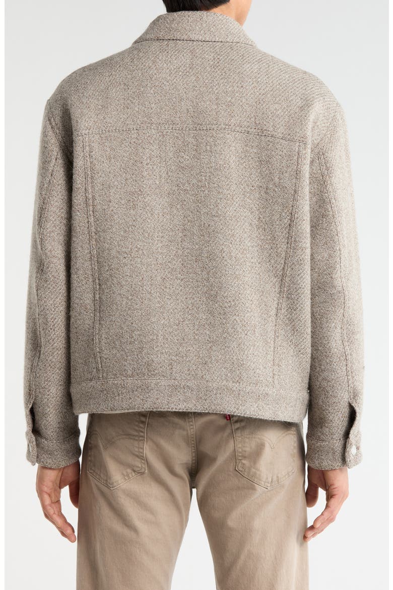 Tweed Trucker Jacket, Alternate, color, LIGHT TAUPE