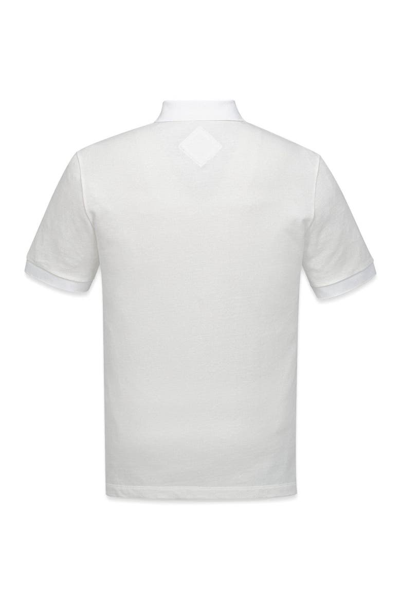 Diamond Patch Piqué Polo, Alternate, color, White