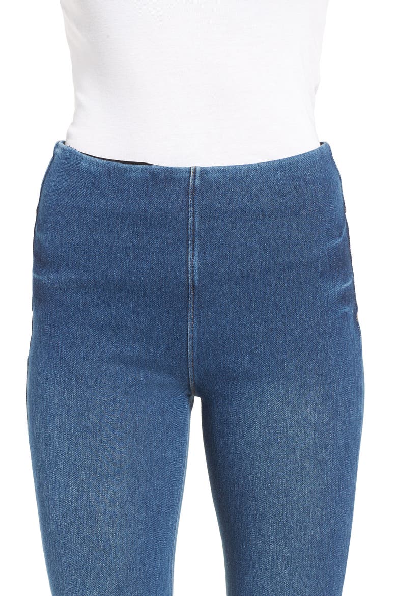'Lyssentials Boyfriend High Rise Denim Jeans, Alternate, color, MID WASH