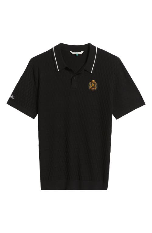 Malbon Golf Crest Embroidered Polo in Black  product