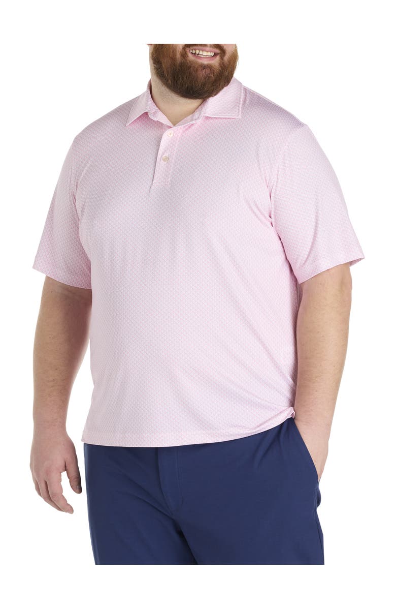 vineyard vines Big & Tall Whale Print Sankaty Performance Polo Shirt, Main, color, Whale Sunset Pink