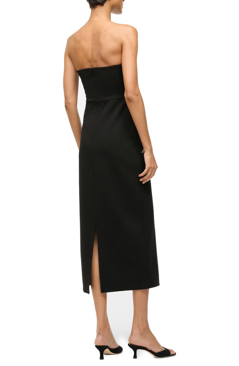 STAUD Brooke Floral Beaded Strapless Cocktail Dress, Alternate, color,