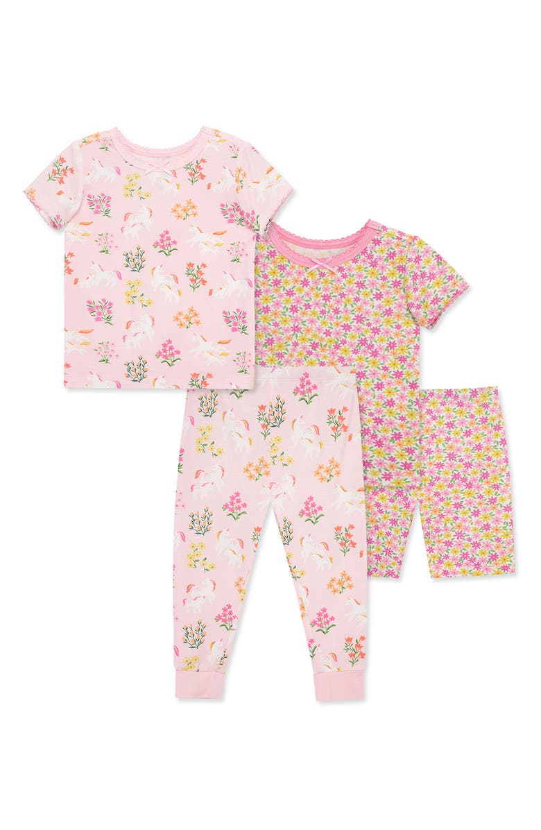 Little Me Assorted 2-Pack Print Fitted Two-Piece Pajamas, Main, color,