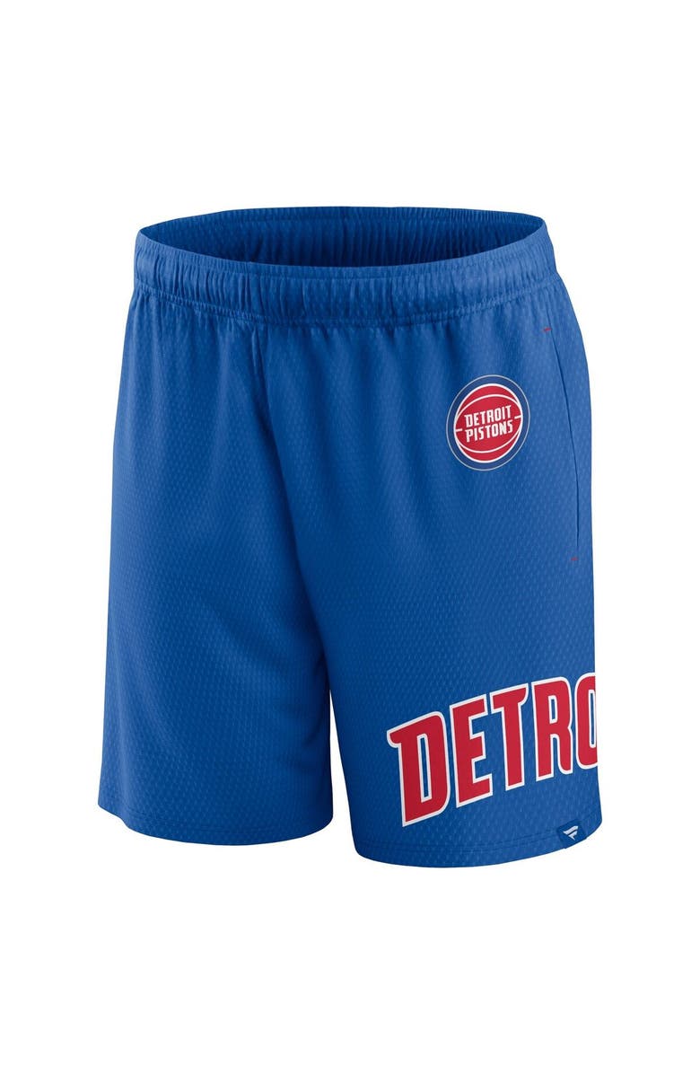 FANATICS Men's Fanatics Branded Blue Detroit Pistons Free Throw Mesh Shorts, Alternate, color, Blue