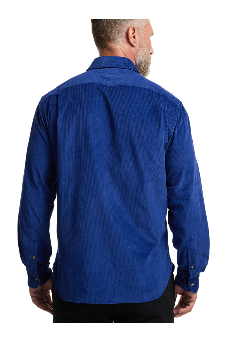 Slim Fit Cotton Corduroy Casual Shirt, Alternate, color, Blue