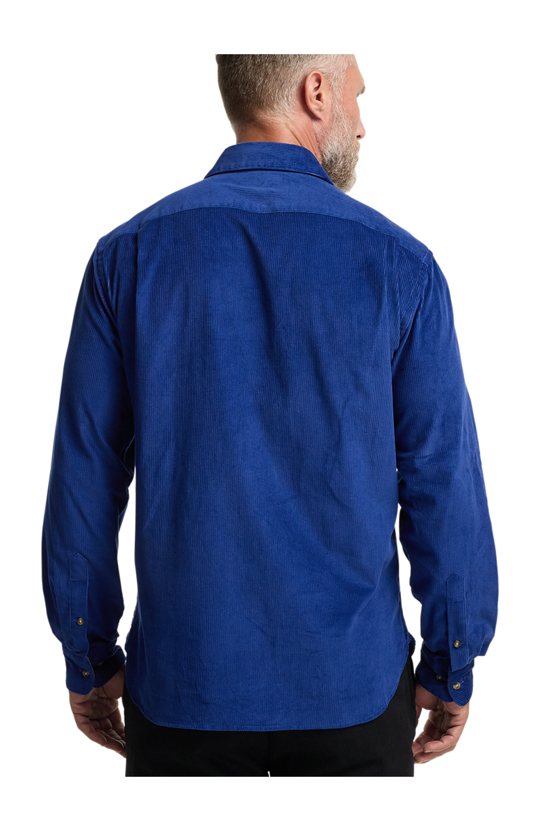 Paul Fredrick Slim Fit Cotton Corduroy Casual Shirt, Alternate, color, Blue