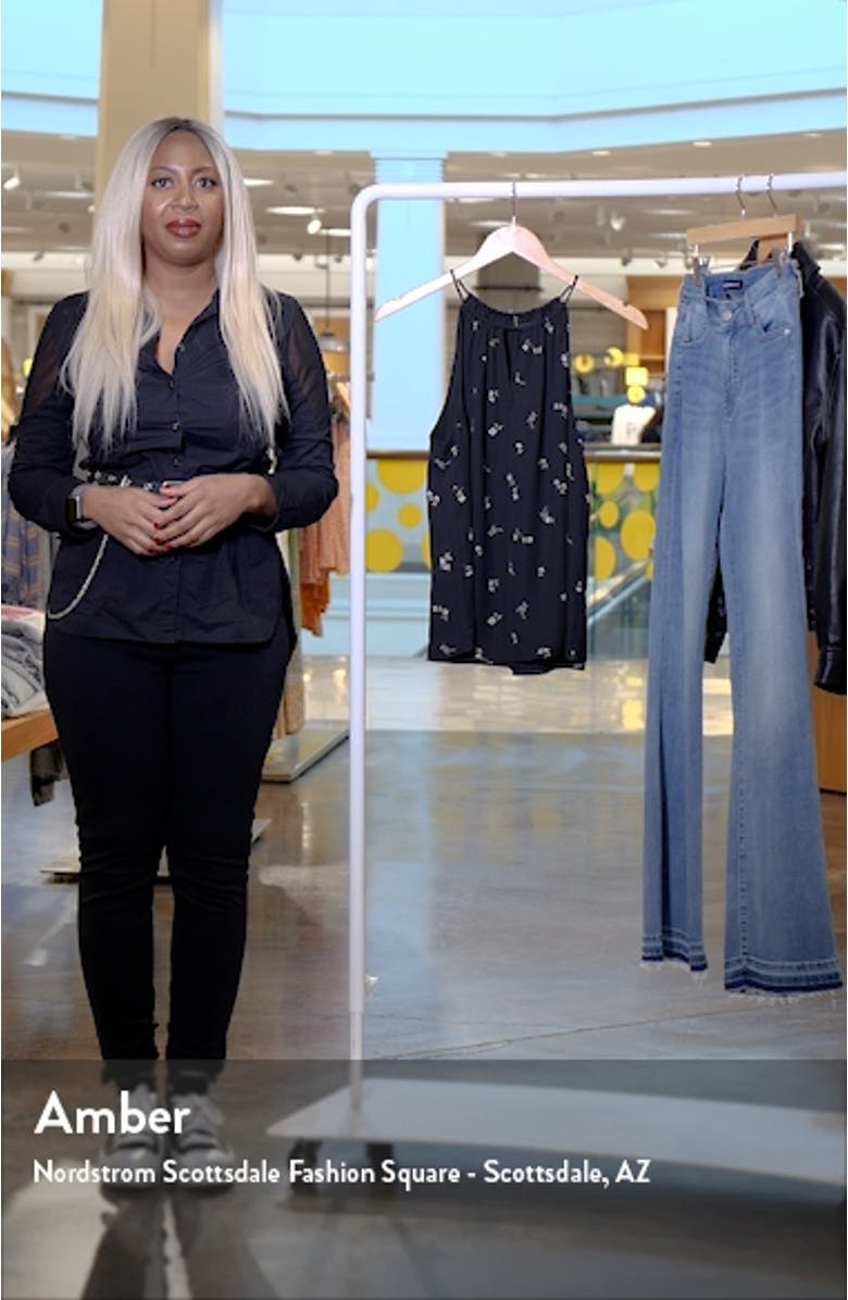 Floral Keyhole Sleeveless Blouse, sales video thumbnail