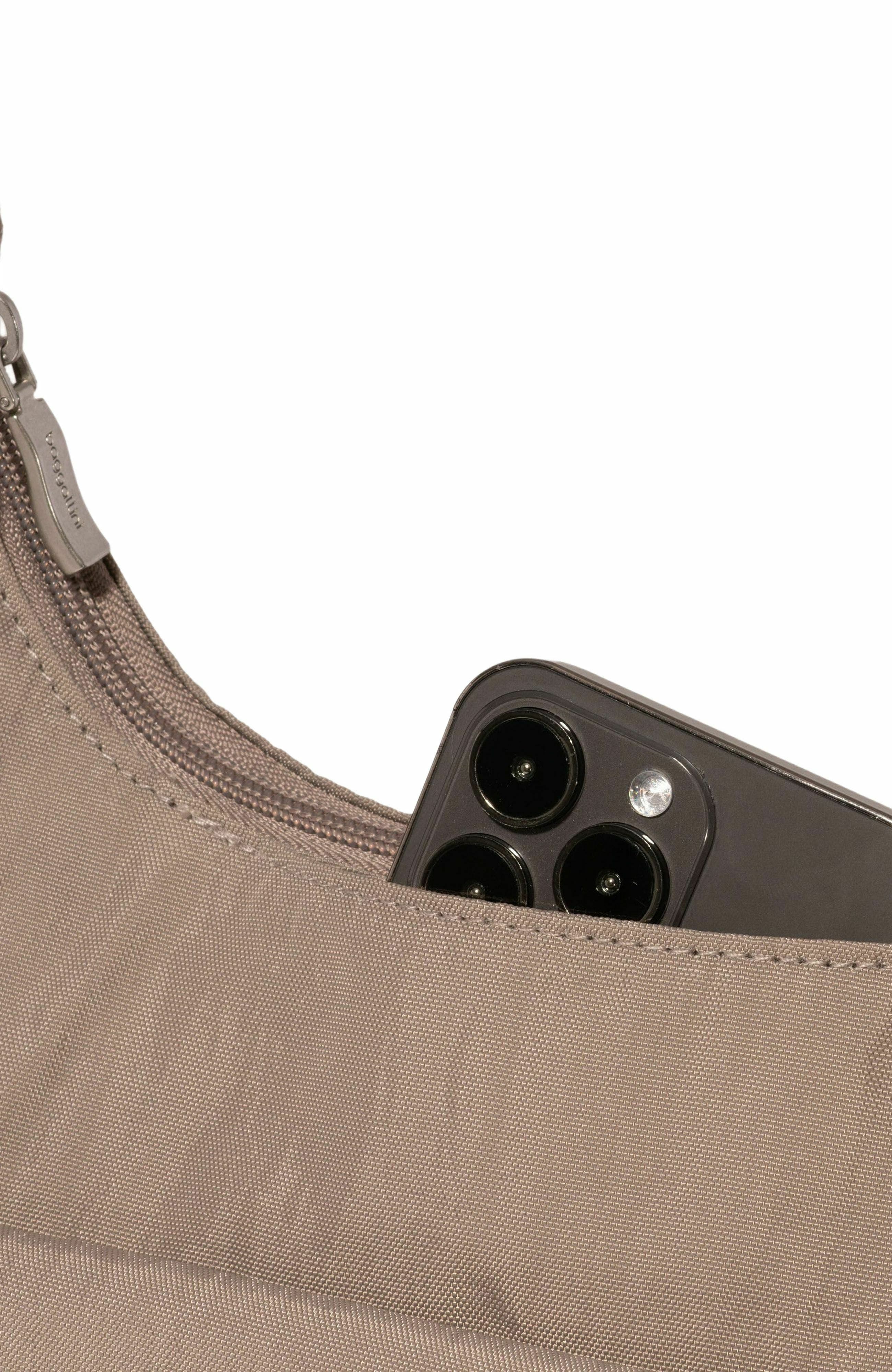 Coastal Flip Lock Half Moon Bag, Alternate, color, MOONROCK