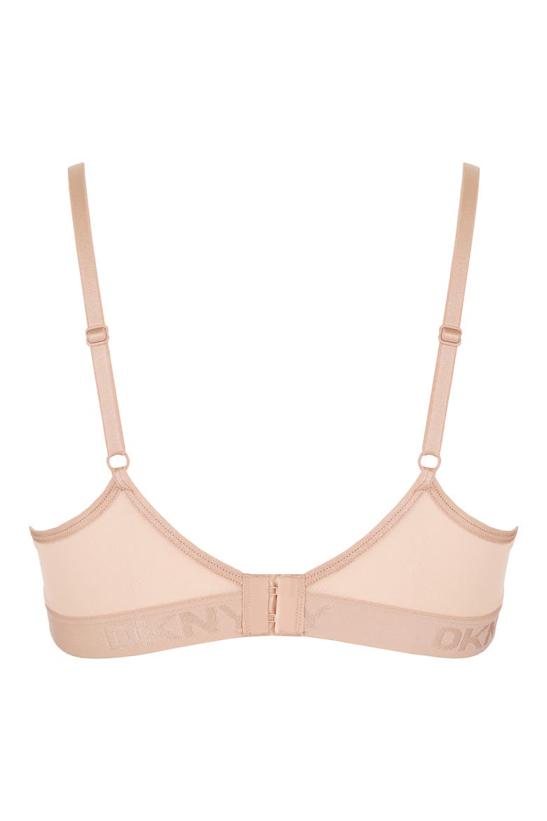 Logo Mesh Unlined Underwire Bra, Alternate, color, SAND