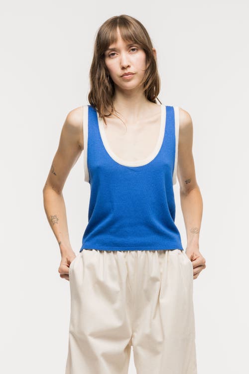 Toit Volant Kaya Knit Tank Top In Blue