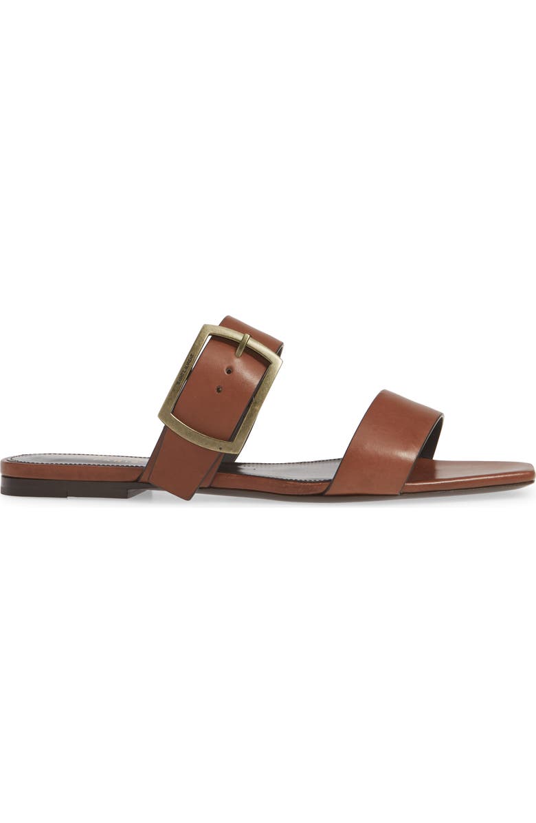 Saint Laurent Oak Nu Pieds Sandal, Alternate, color,