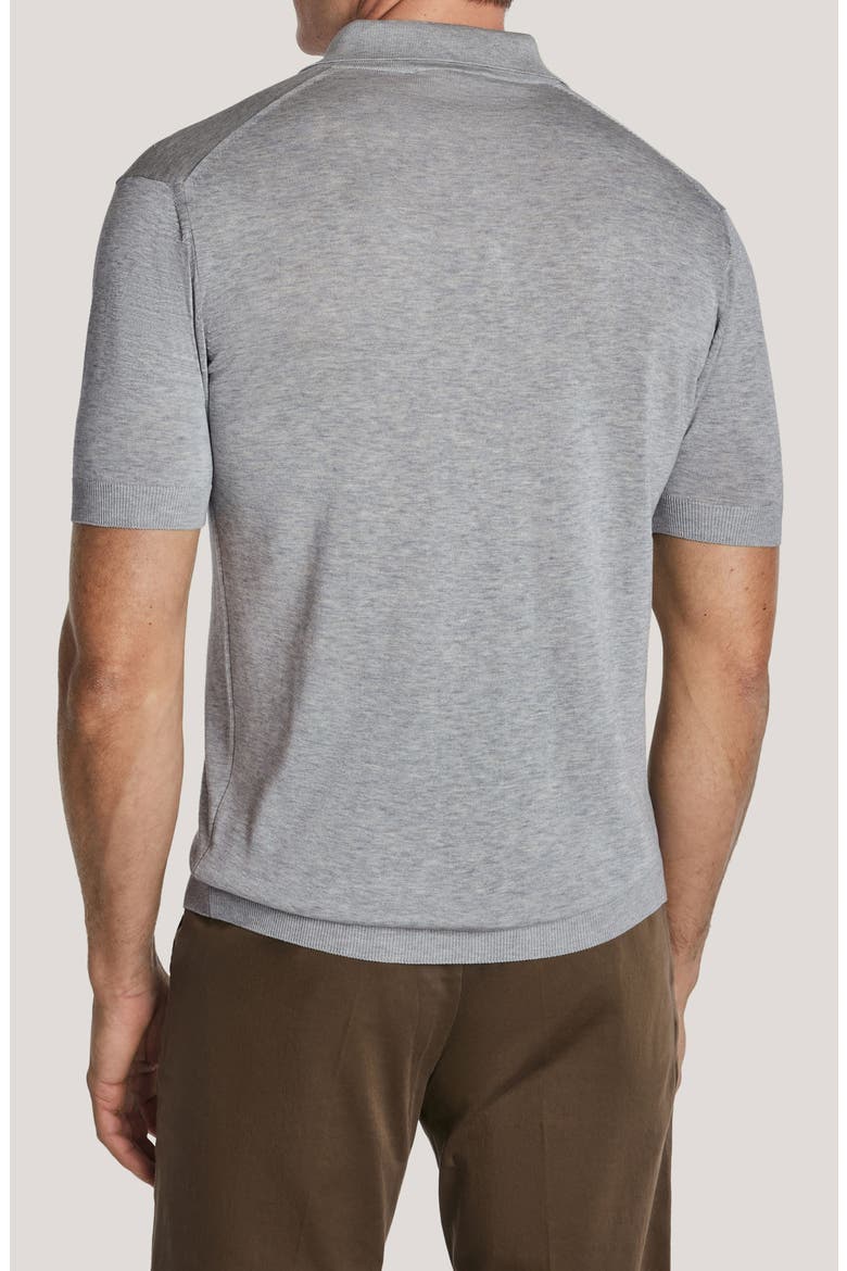 Tupper Organic Cotton & Silk Polo, Alternate, color, LIGHT GREY