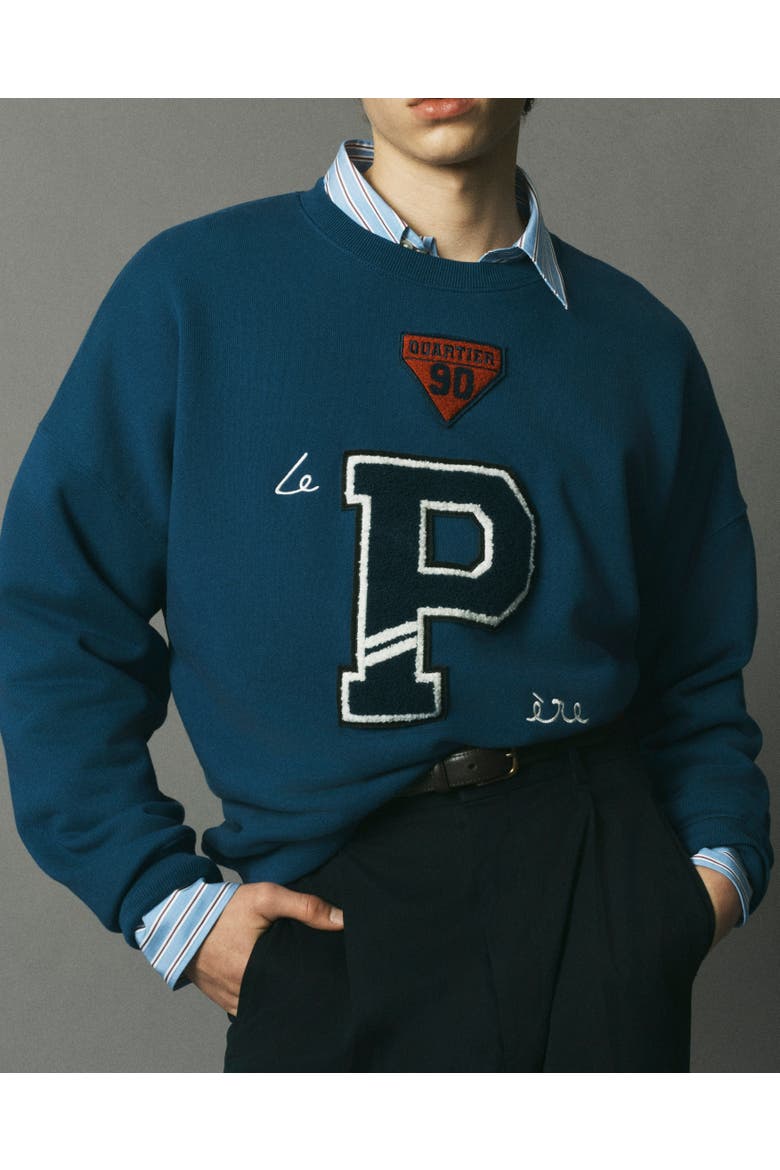le P Sweatshirt, Alternate, color, Varsity Blue