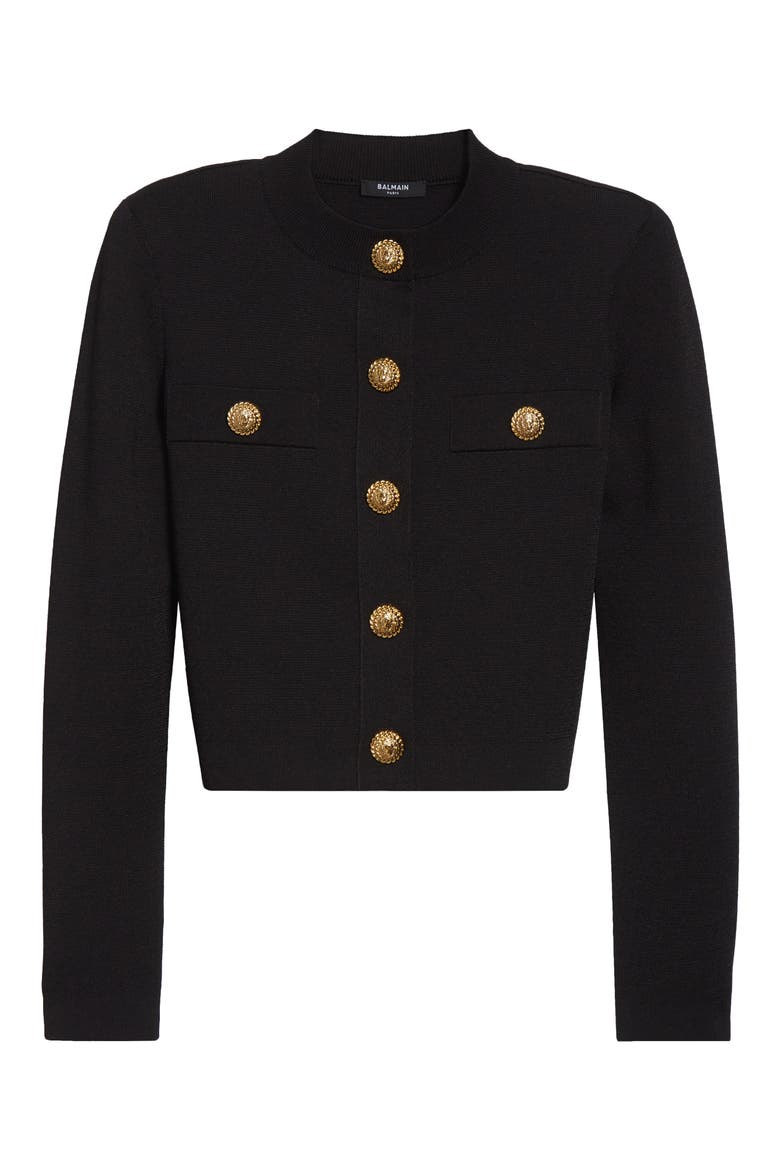 Button Detail Cardigan, Alternate, color, BLACK