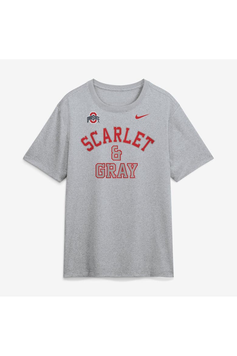 Men's Nike  Gray Ohio State Buckeyes Primetime Arch Mantra Legend Dri-FIT T-Shirt, Main, color, Gray