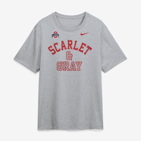 Men's Nike  Gray Ohio State Buckeyes Primetime Arch Mantra Legend Dri-FIT T-Shirt
