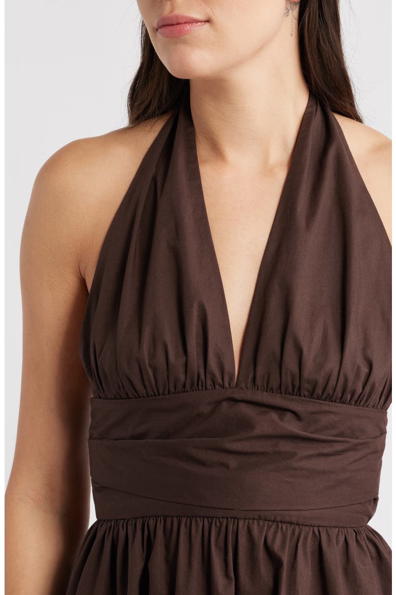 Lido Halter Maxi Dress, Alternate, color, ESPRESSO
