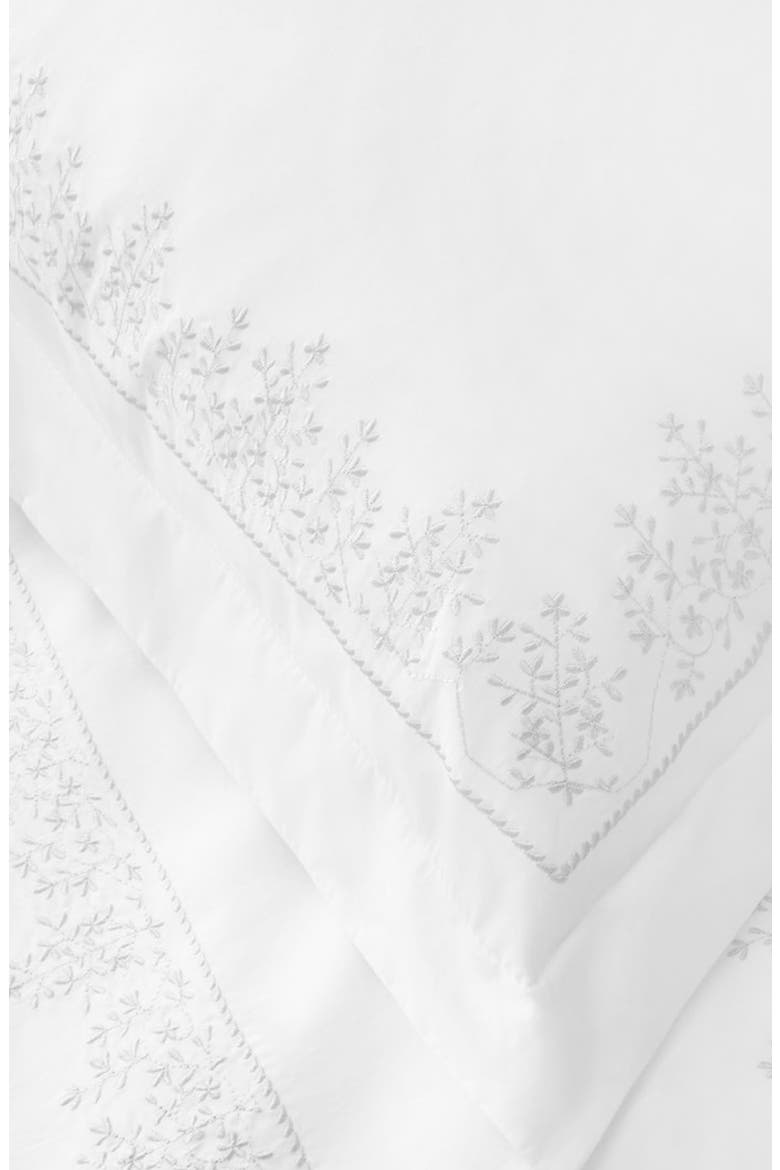 Embroidered 2-Pack Euro Shams, Alternate, color, WHITE