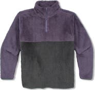 Threads 4 Thought Kids' Pershing Colorblock Faux Fur Quarter Zip Pullover