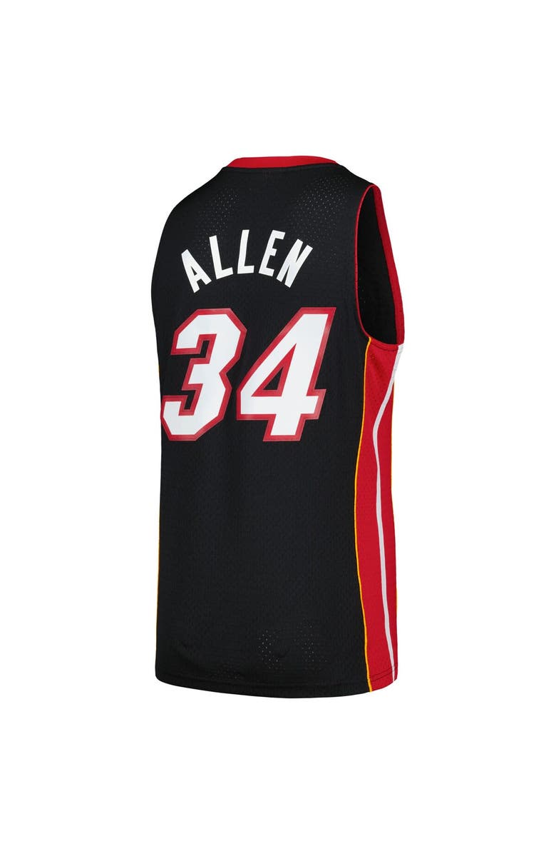 Mitchell & Ness Men's Mitchell & Ness Ray Allen Black Miami Heat Hardwood Classics Swingman Jersey, Alternate, color, 
