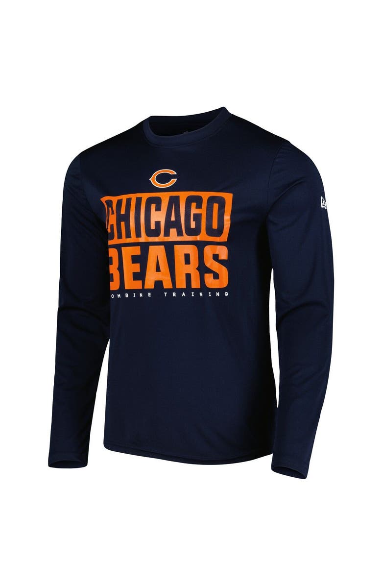 New Era Men's New Era Navy Chicago Bears Combine Authentic Offsides Long Sleeve T-Shirt, Alternate, color, 