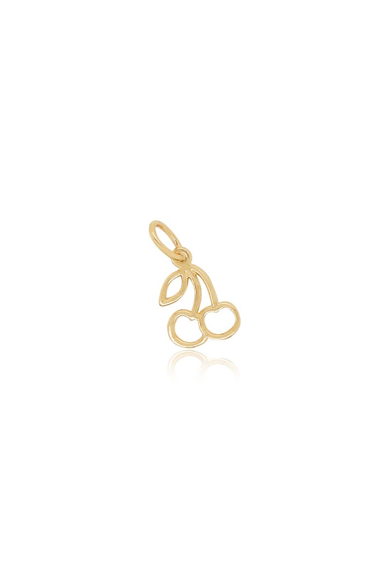 The Lovery Fine Jewelry Mini Gold Cherry Charm, Main, color, Yellow Gold