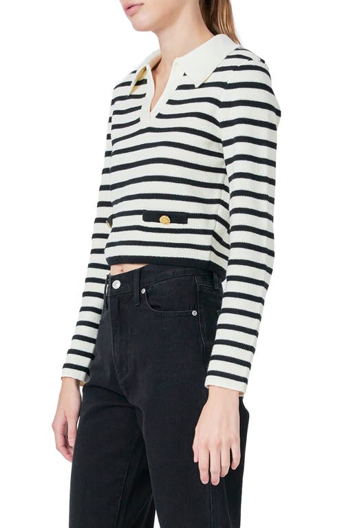 Endless Rose Stripe Collared Sweater