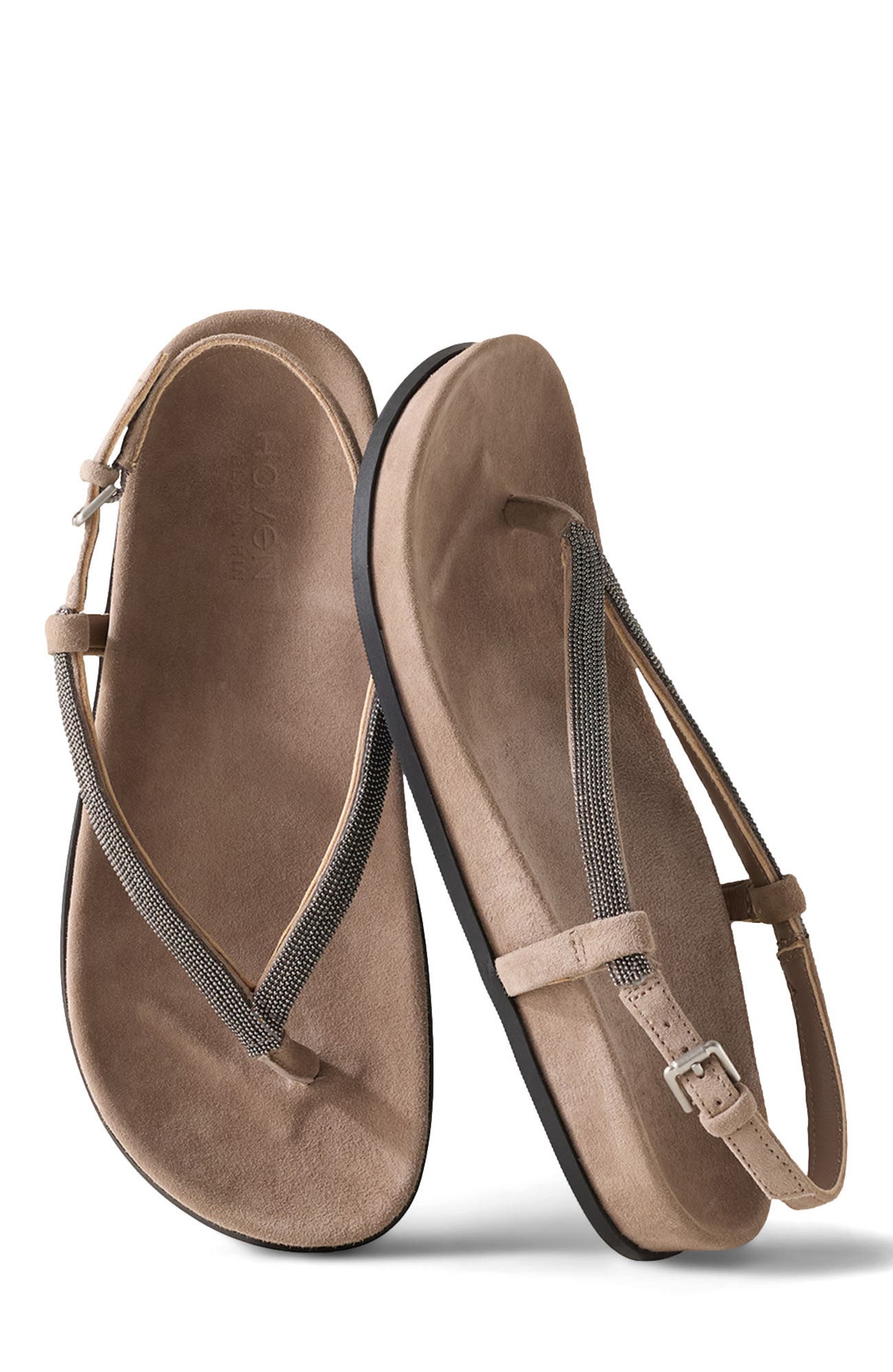 Haven Well Within Beaded Strap Thong Sandals, Main, color, Mica