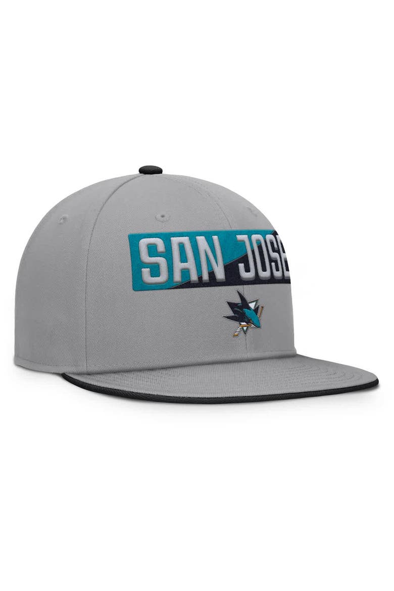 Men's Fanatics Gray San Jose Sharks Fundamentals Duo Split Logo Snapback Hat, Alternate, color, Gray