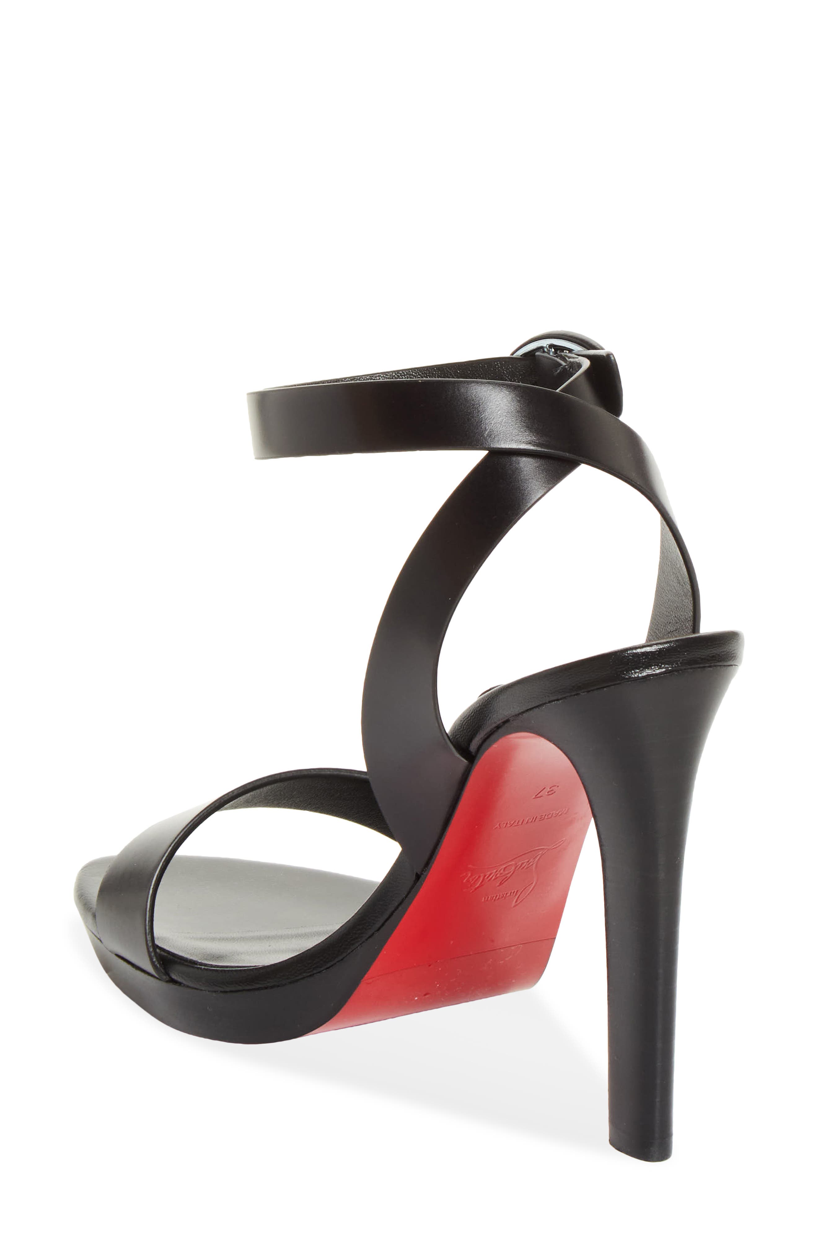 Christian Louboutin Fanny Sandal, Alternate, color, Black/ Lin Black/ Bk