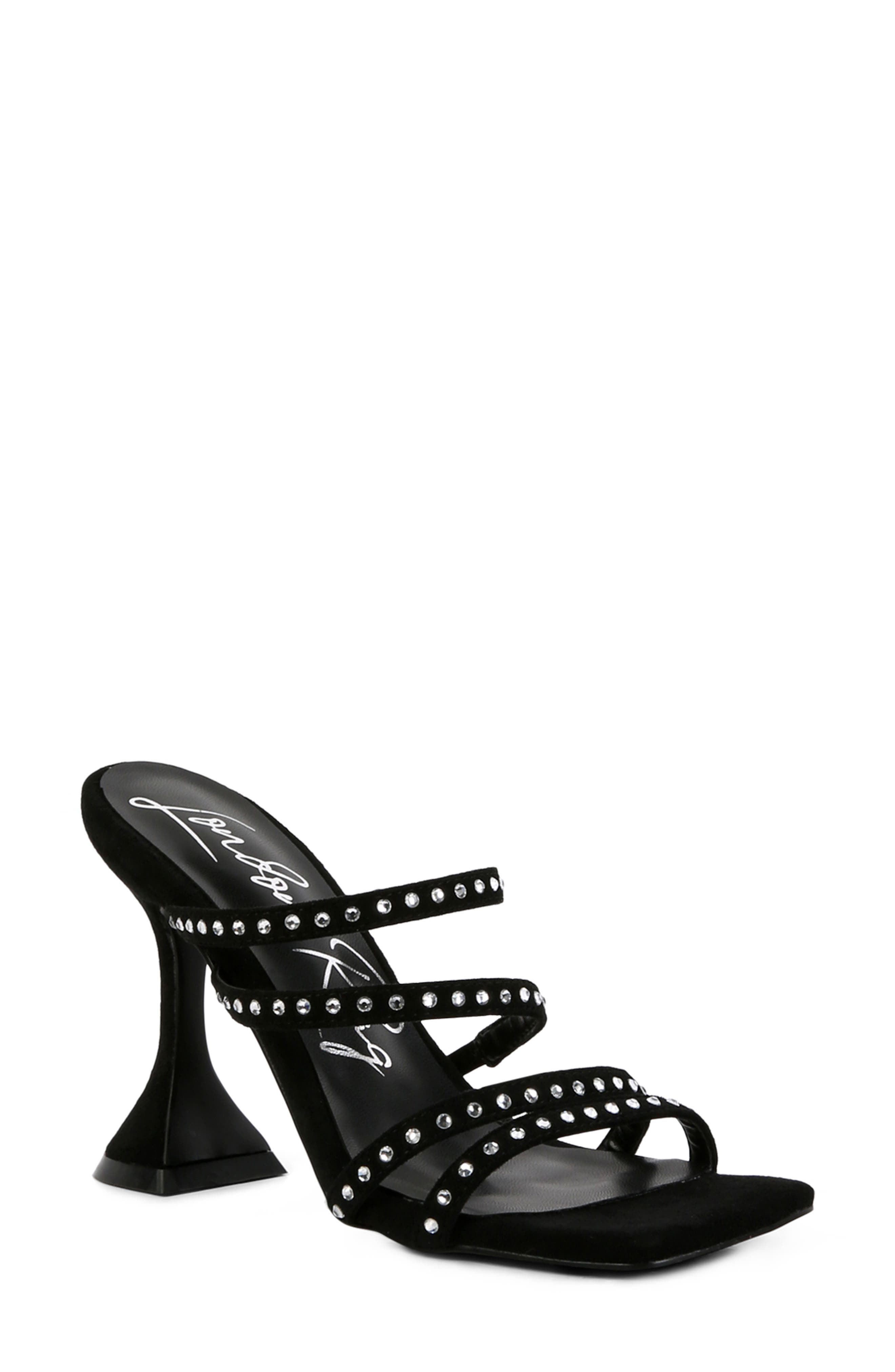 LONDON RAG Face Me Studded Slide Sandal, Main, color, 