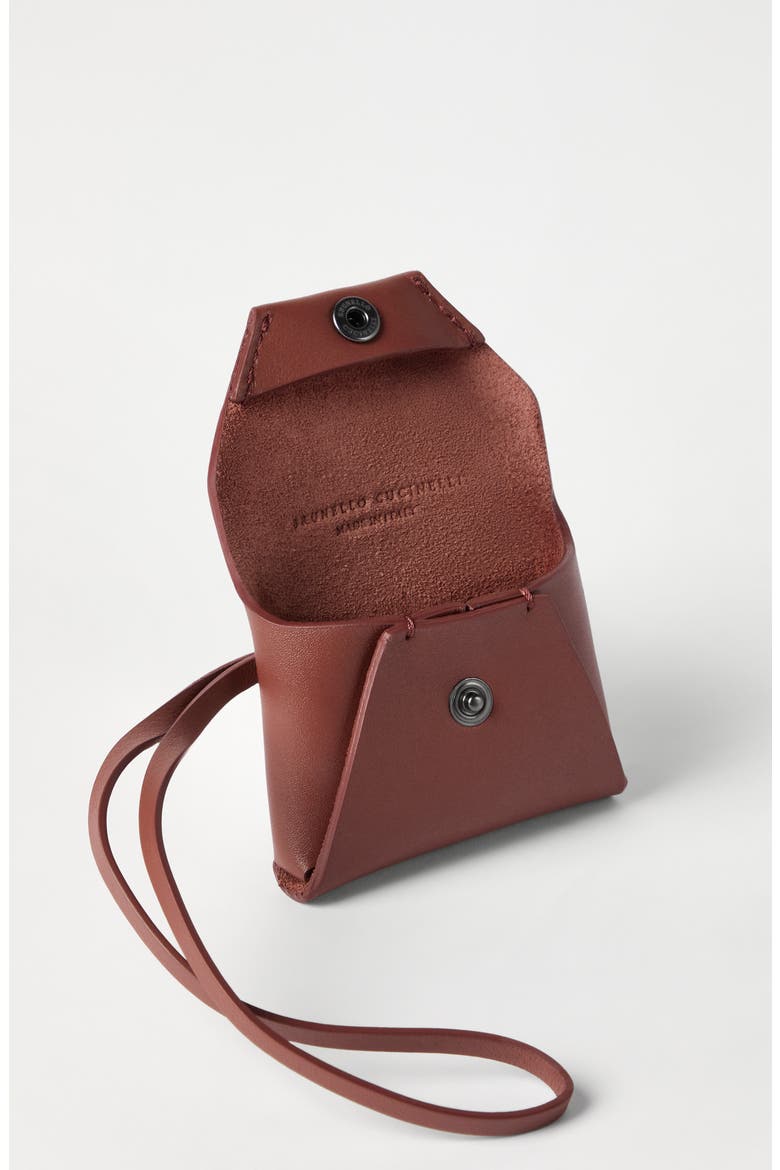 Calfskin bag charm, Alternate, color, Red