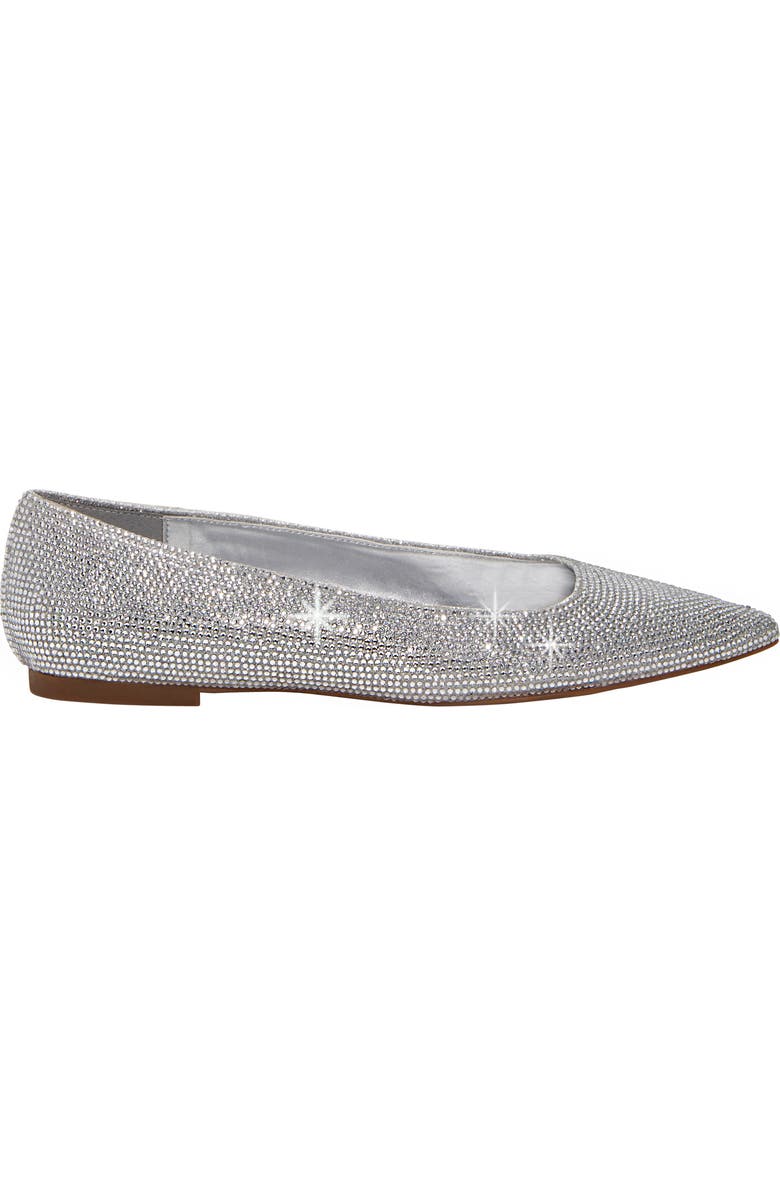Katy Perry The Hollie Crystal Pointed Toe Ballet Flat, Alternate, color, Silver Multi