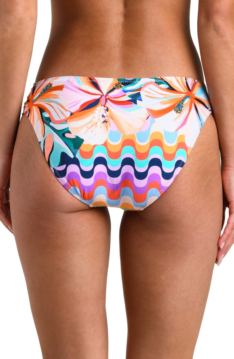 Sunshine 79 Untamed Tropics Shirred Side Bikini Bottoms, Alternate, color, 