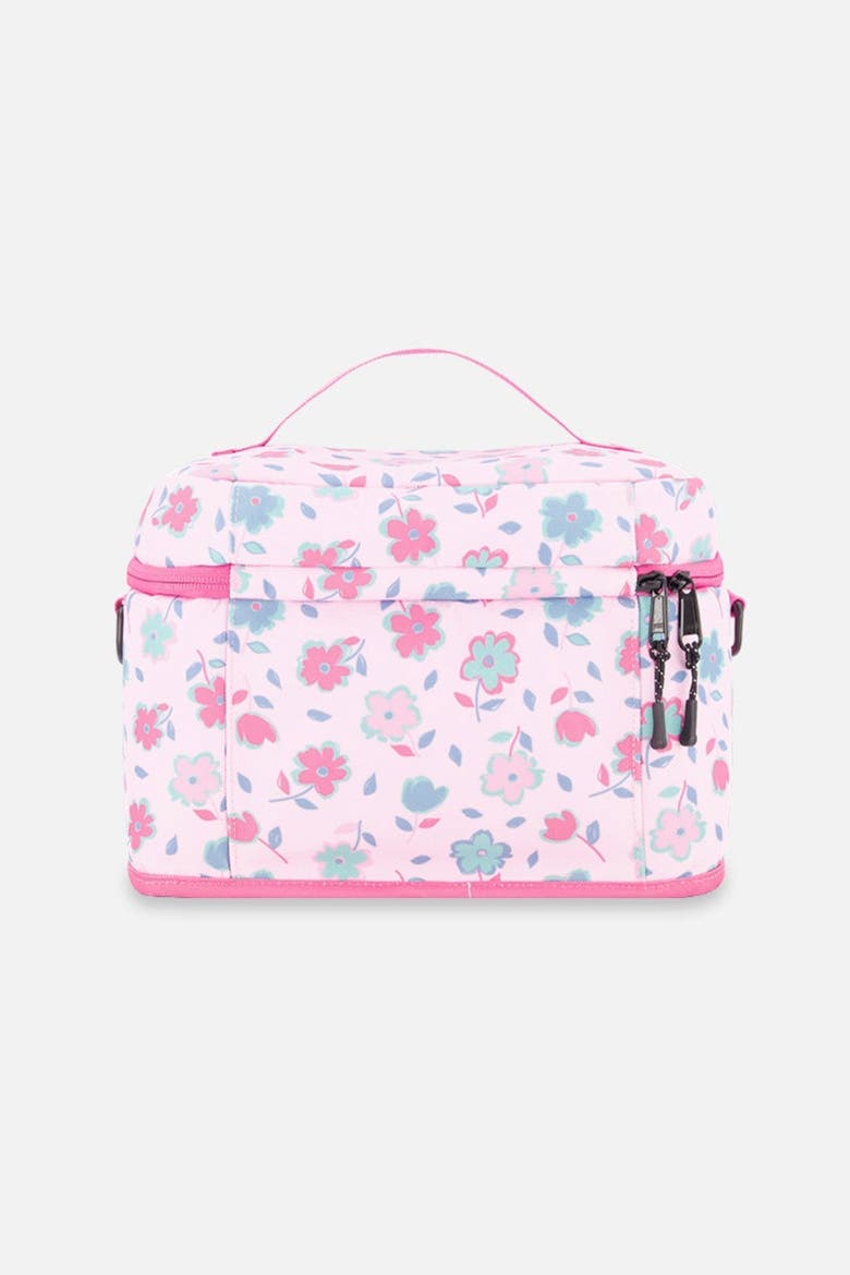 Flowers Charming Spacious Durable Lunch Box, Alternate, color, Pink Printed Flowers