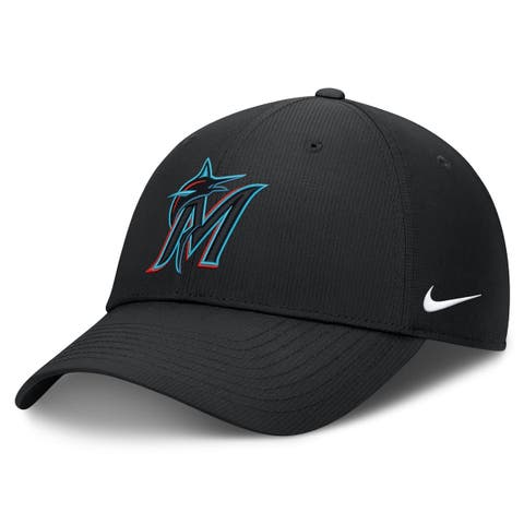 Men's Nike Black Miami Marlins Dri-FIT Club Adjustable Hat