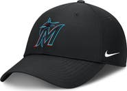 Nike Men's Nike  Black Miami Marlins Dri-FIT Club Adjustable Hat