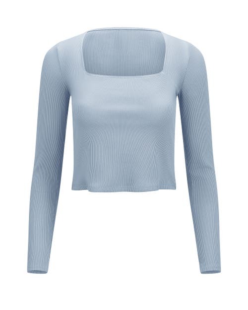 Adore Me Rib Long Sleeve Shirt In Gray