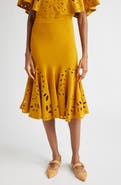 Ulla Johnson Fiorella Eyelet Detail Knit Skirt