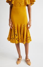 Ulla Johnson Fiorella Eyelet Detail Knit Skirt