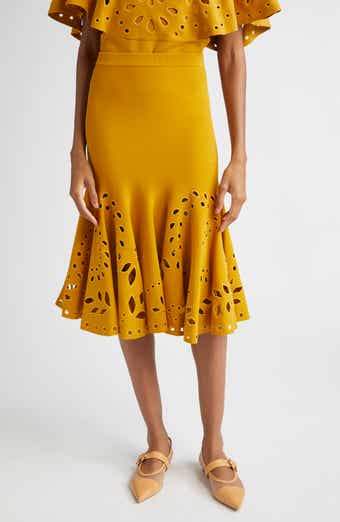 Ulla Johnson Fiorella Eyelet Detail Knit Skirt